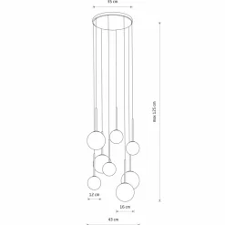 Cheap Lampa wisząca z kloszami w dwóch rozmiarach 10934 KARO | Kaja Żyrandole Nowoczesne