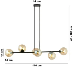 Outlet Lampa wisząca z kloszami w kształcie kul 876/6 | Kaja Oświetlenie Żyrandole Nowoczesne