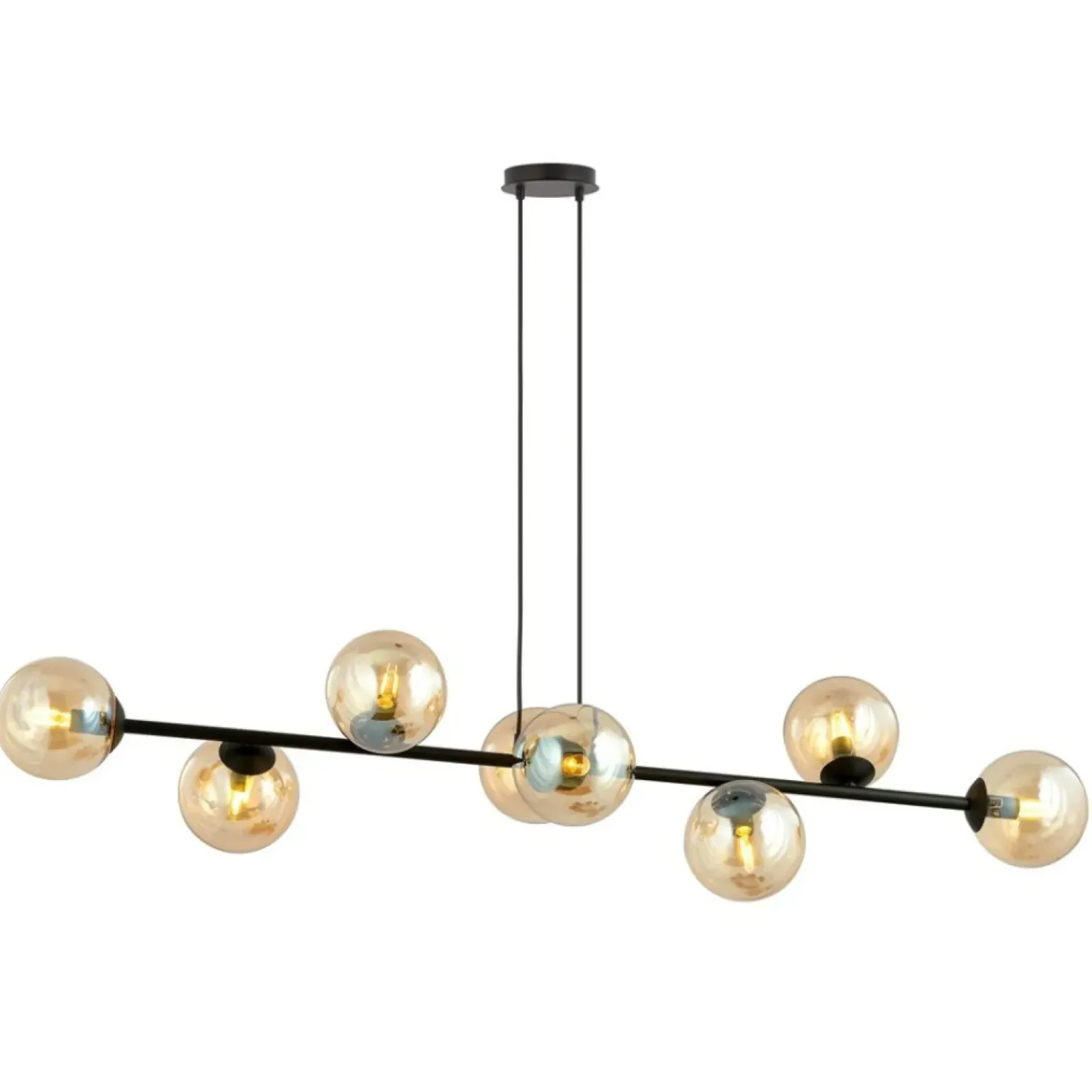 Outlet Lampa wisząca z kloszami w kolorze miodu 876/8 | Kaja Oświetlenie Żyrandole Nowoczesne