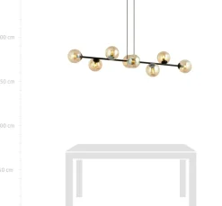 Outlet Lampa wisząca z kloszami w kolorze miodu 876/8 | Kaja Oświetlenie Żyrandole Nowoczesne