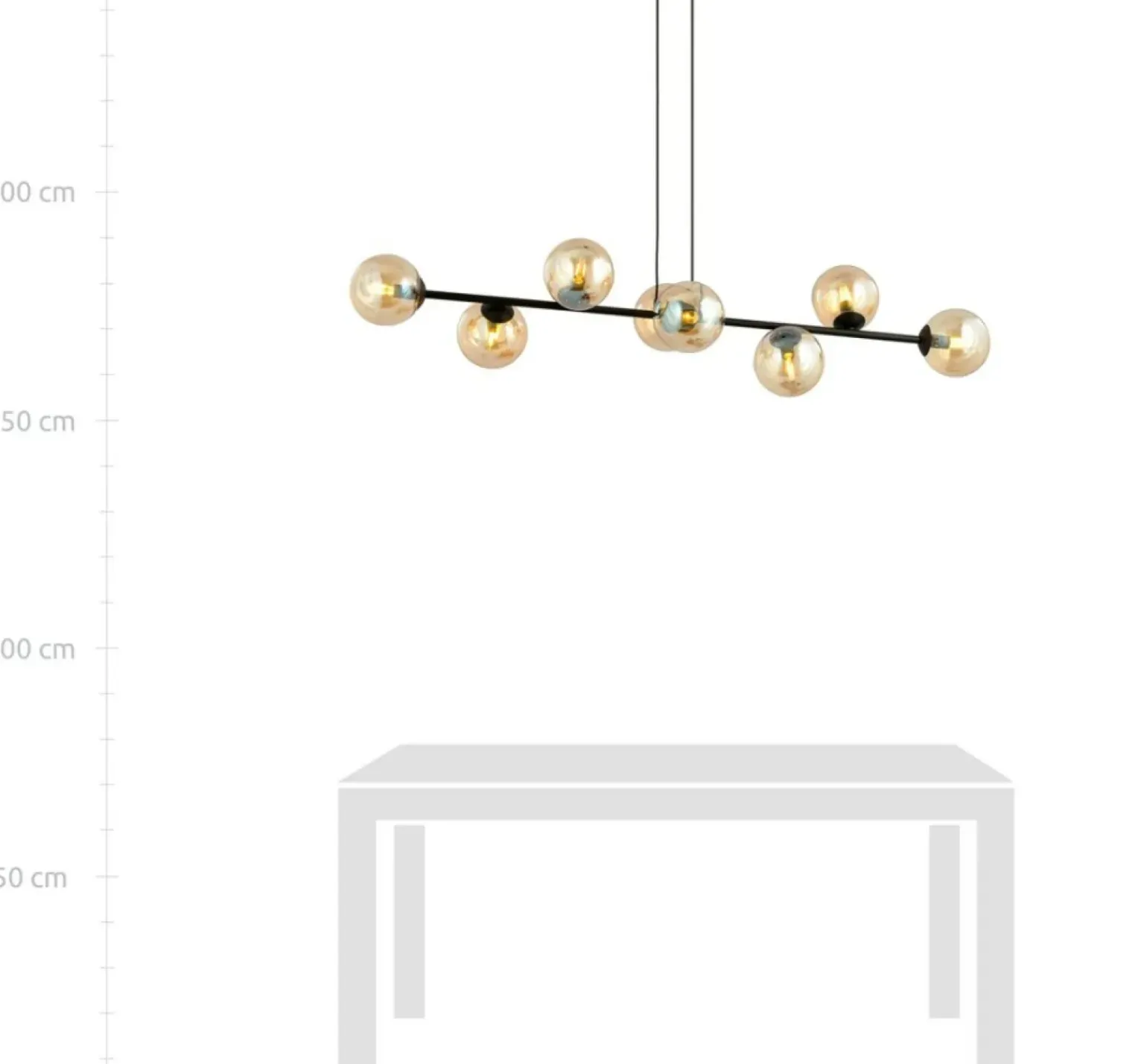 Outlet Lampa wisząca z kloszami w kolorze miodu 876/8 | Kaja Oświetlenie Żyrandole Nowoczesne