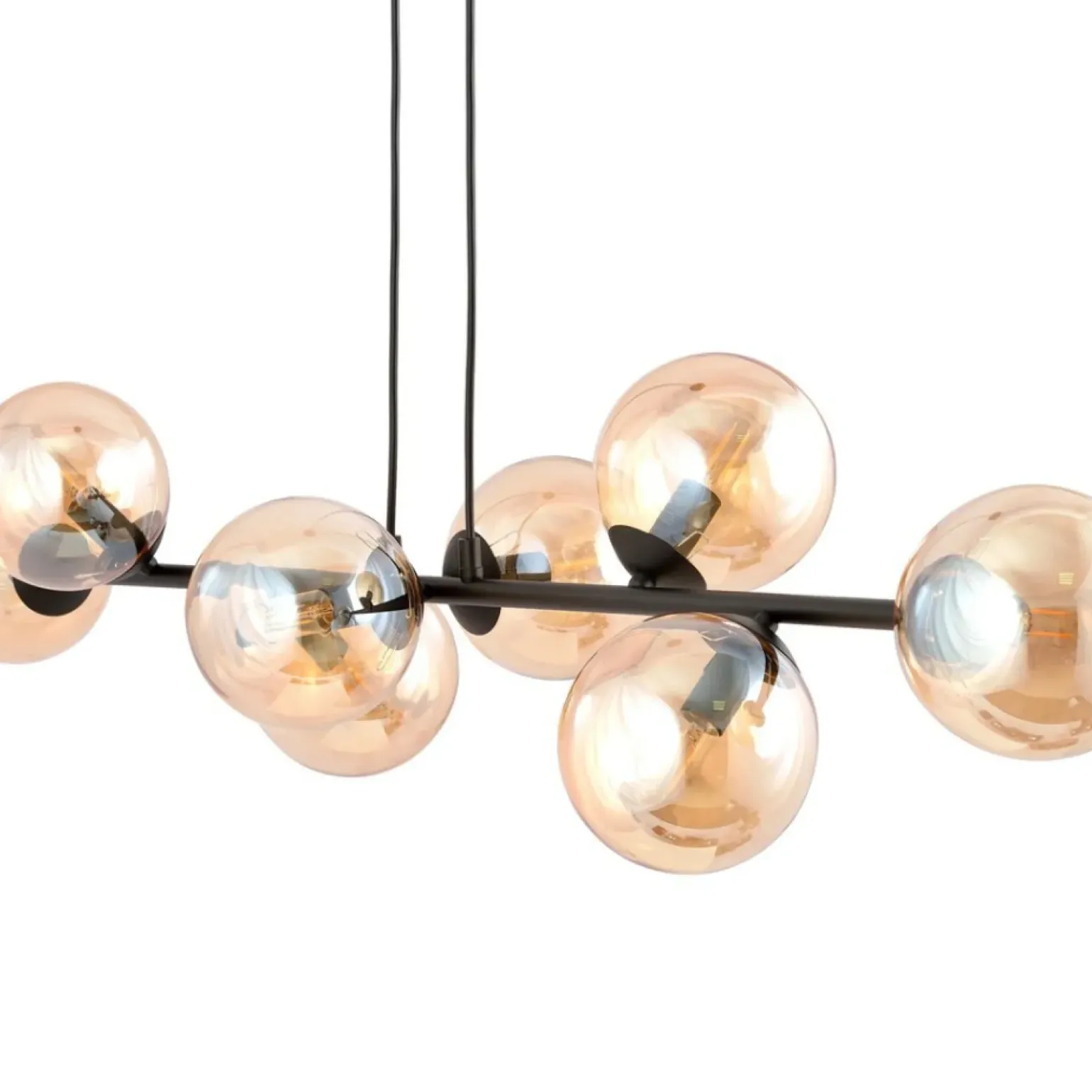 Outlet Lampa wisząca z kloszami w kolorze miodu 876/8 | Kaja Oświetlenie Żyrandole Nowoczesne