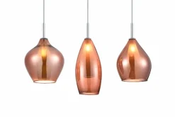 Online Lampa wisząca z kloszami w kolorze miedzi AZ3078 AMBER | Kaja Żyrandole Nowoczesne