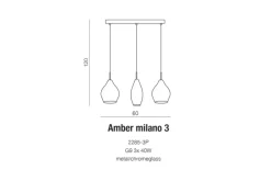 Online Lampa wisząca z kloszami w kolorze miedzi AZ3078 AMBER | Kaja Żyrandole Nowoczesne