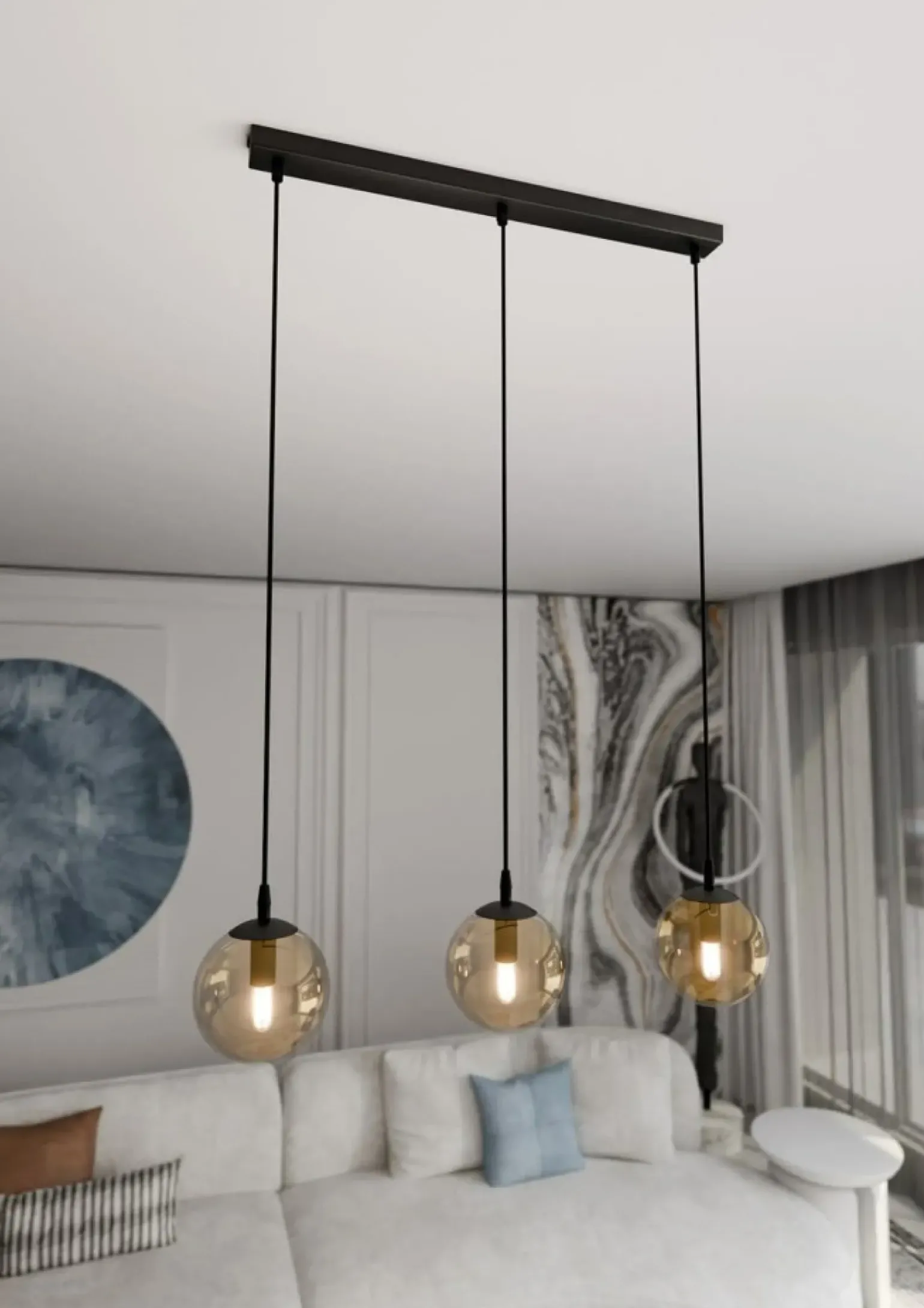 Best Sale Lampa wisząca z kloszami z regulacją wysokości 713/3 | Kaja Żyrandole Nowoczesne