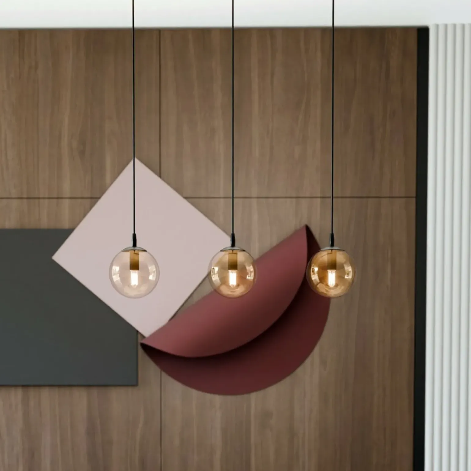 Best Sale Lampa wisząca z kloszami z regulacją wysokości 713/3 | Kaja Żyrandole Nowoczesne