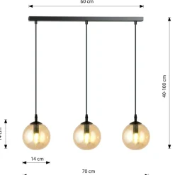 Best Sale Lampa wisząca z kloszami z regulacją wysokości 713/3 | Kaja Żyrandole Nowoczesne