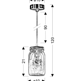 Sklep Kaja Lampa wisząca z kolorowym kloszem 31-42880 JARS | Kaja Oświetlenie