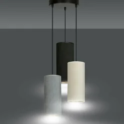 Online Lampa wisząca z kolorowymi abażurami 1068/3PREM BENTE PREMIUM | Kaja Żyrandole Nowoczesne