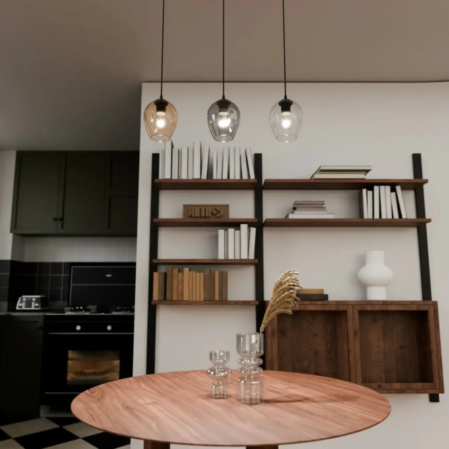 Best Sale Lampa wisząca z kolorowymi kloszami, nad stół 678/3 ISTAR | Kaja Żyrandole Nowoczesne