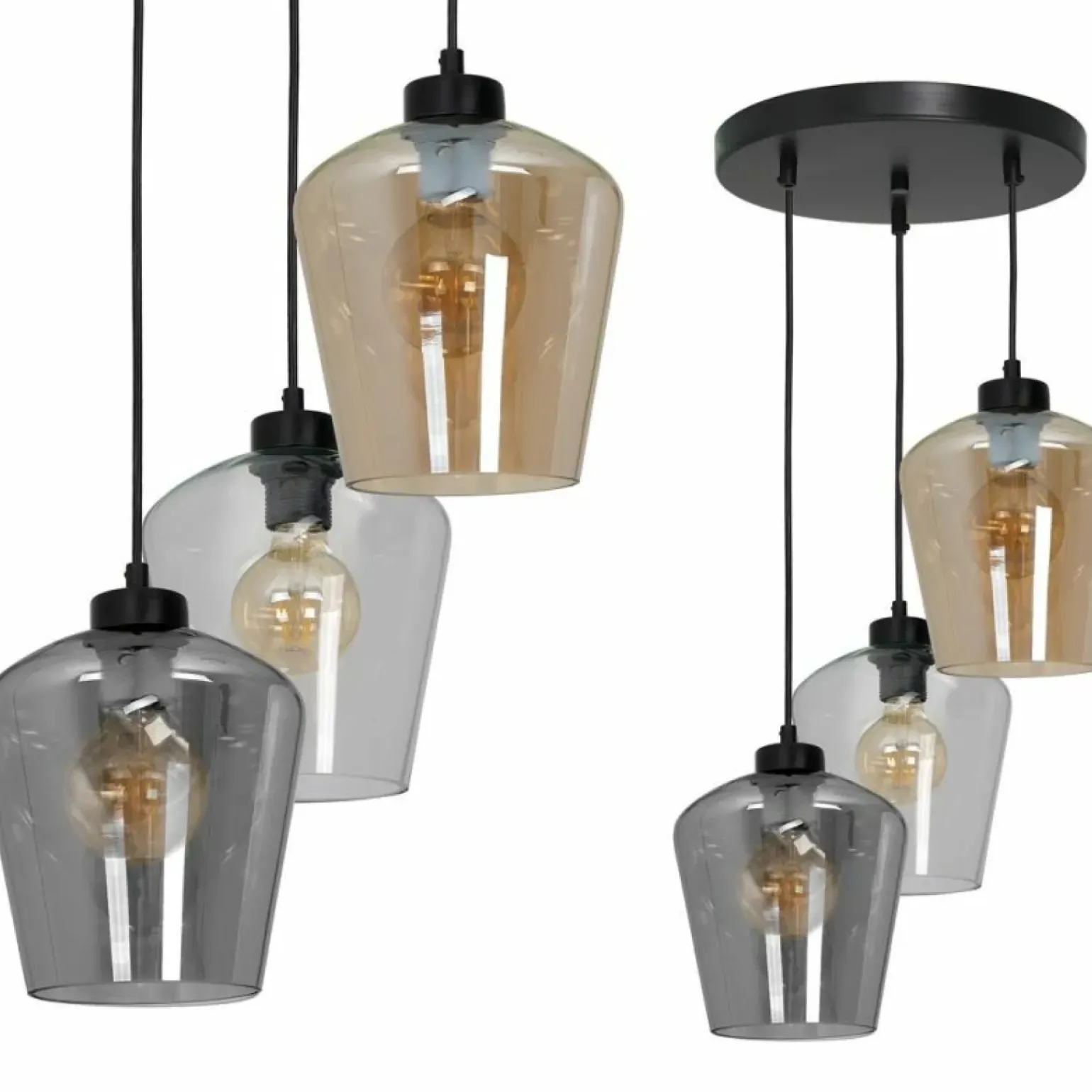 Best Sale Lampa wisząca z kolorowymi kloszami MLP6614 SANTIAGO | Kaja Żyrandole Nowoczesne