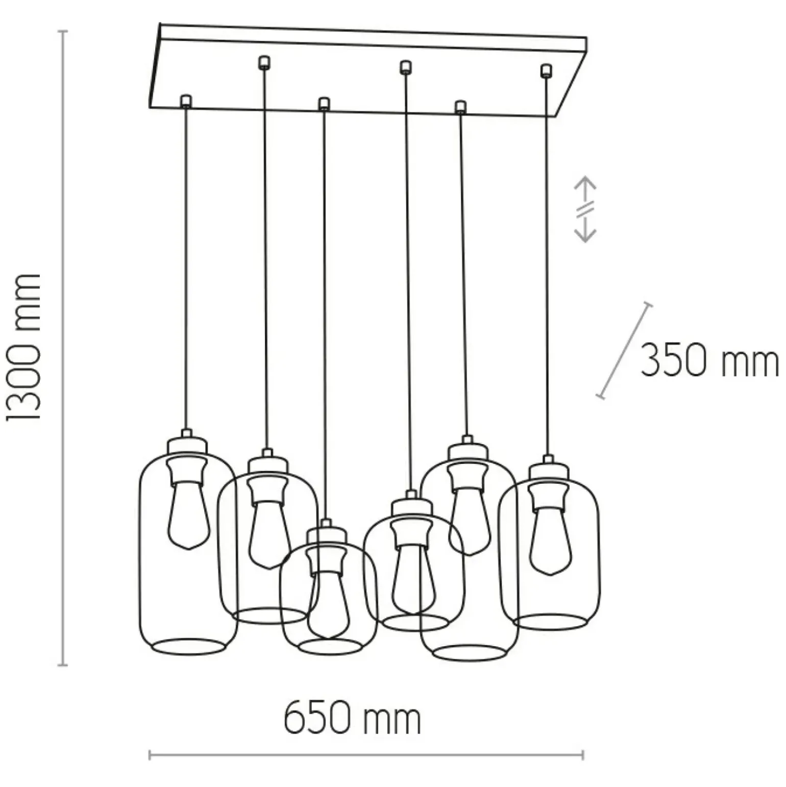 Best Sale Lampa wisząca z kolorowymi kloszami TK 3328 MARCO | Kaja Oświetlenie Żyrandole Nowoczesne