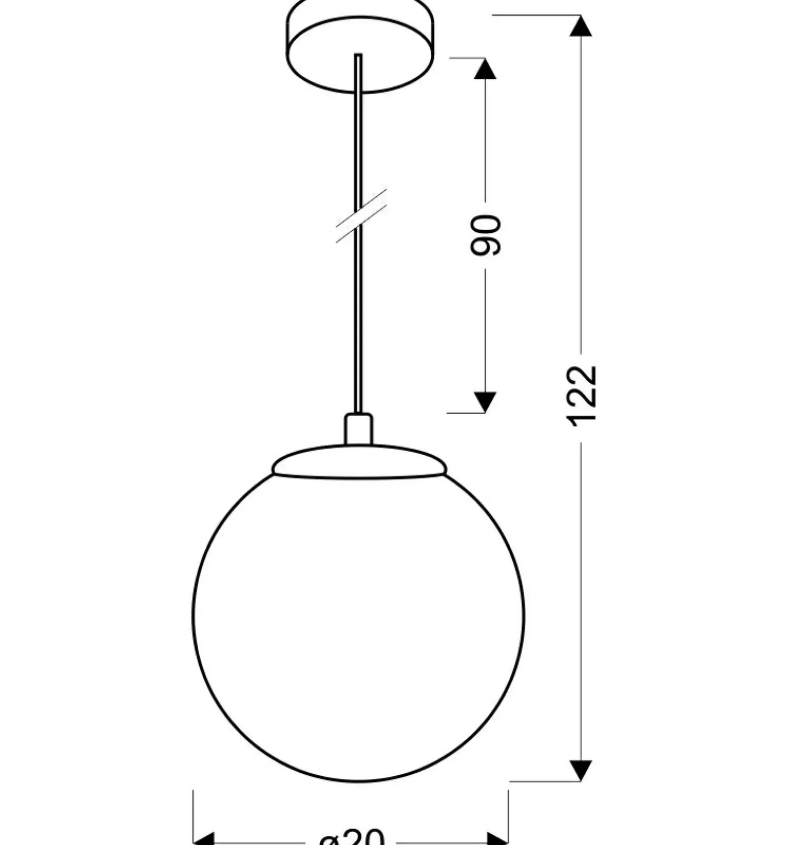 Sklep Kaja Lampa wisząca z kulistym kloszem 31-43085 GAZE | Kaja Oświetlenie