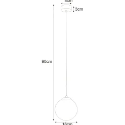 Best Sale Lampa wisząca z kulistym kloszem o średnicy 16cm K-5311 z serii ELMO Żyrandole Nowoczesne