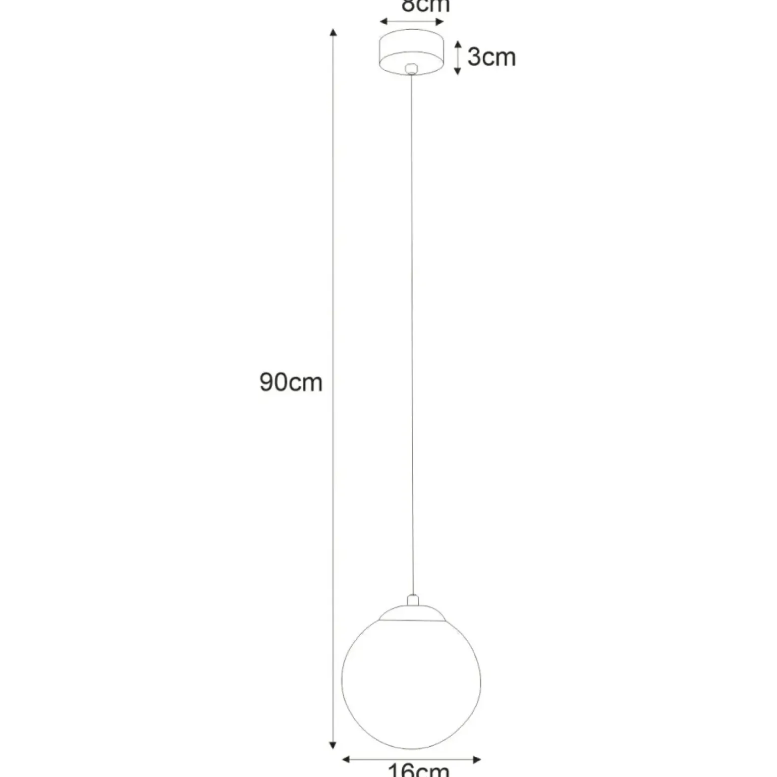 Best Sale Lampa wisząca z kulistym kloszem o średnicy 16cm K-5311 z serii ELMO Żyrandole Nowoczesne