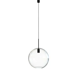 Best Lampa wisząca z kulistym, przezroczystym kloszem 7846 | Kaja Żyrandole Nowoczesne