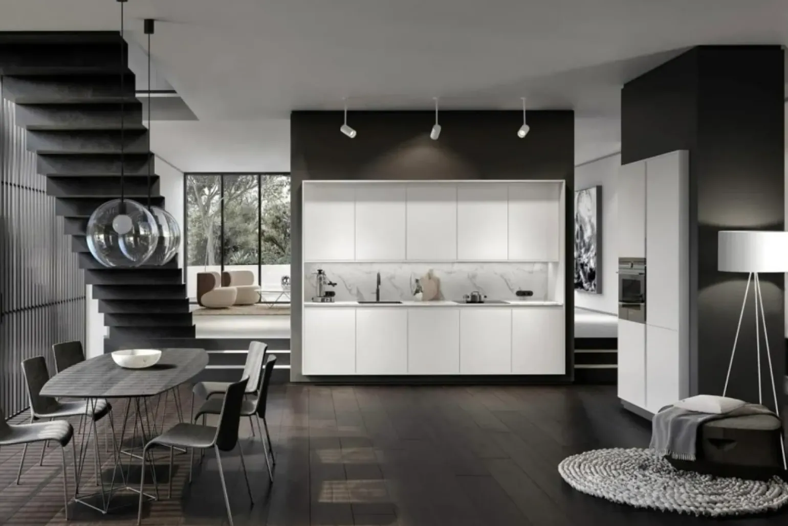 Best Lampa wisząca z kulistym, przezroczystym kloszem 7846 | Kaja Żyrandole Nowoczesne