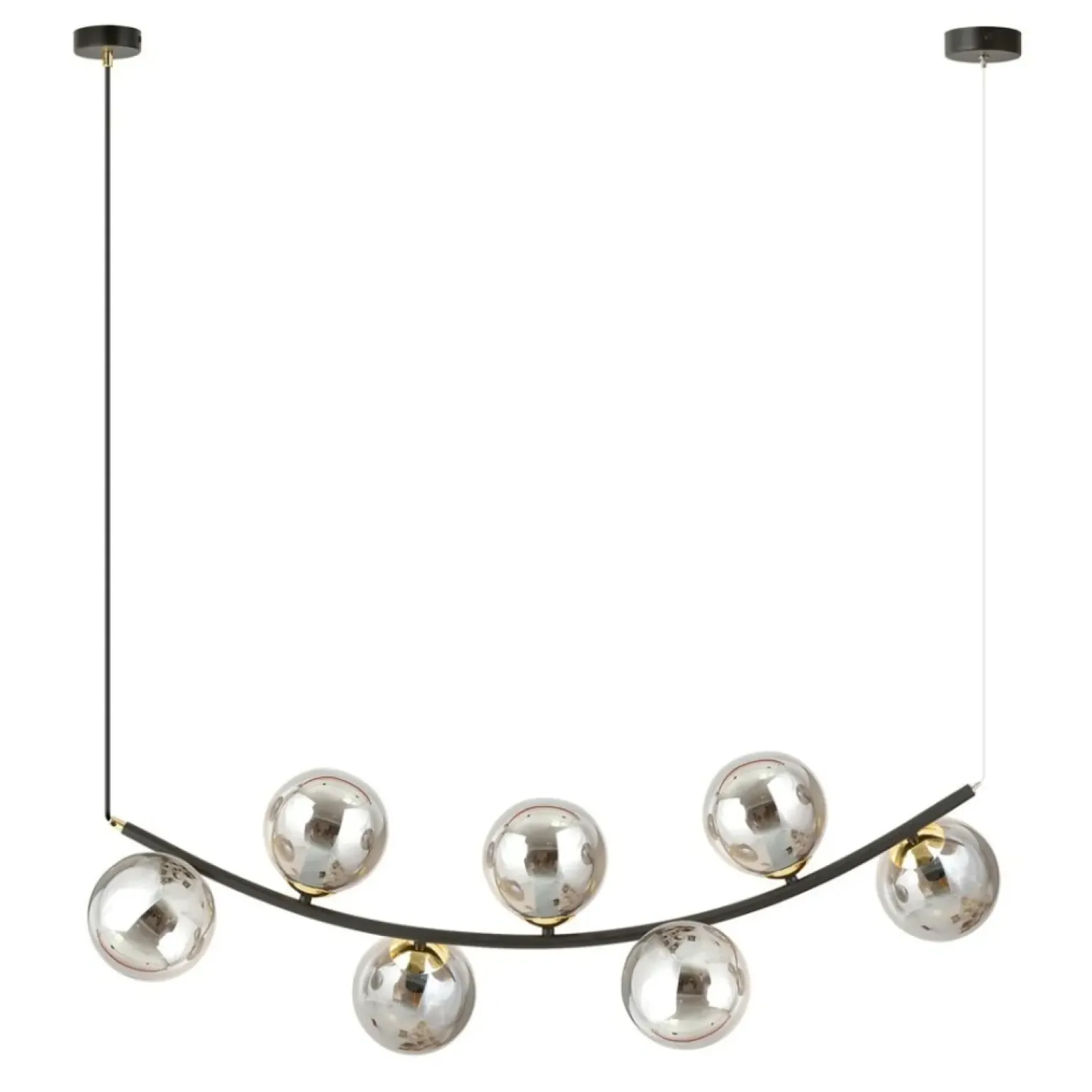 Best Lampa wisząca z lustrzanymi kloszami, do jadalni 1297/7 z serii RITZ Żyrandole Nowoczesne