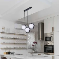 Fashion Lampa wisząca z matowymi kloszami w ramkach K-4786 | Kaja Oświetlenie Żyrandole Nowoczesne