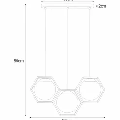 Fashion Lampa wisząca z matowymi kloszami w ramkach K-4786 | Kaja Oświetlenie Żyrandole Nowoczesne