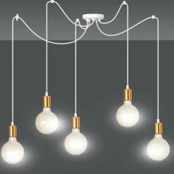 Shop Lampa wisząca z miedzianymi gwintami 447/5 | Kaja Oświetlenie Żyrandole Nowoczesne