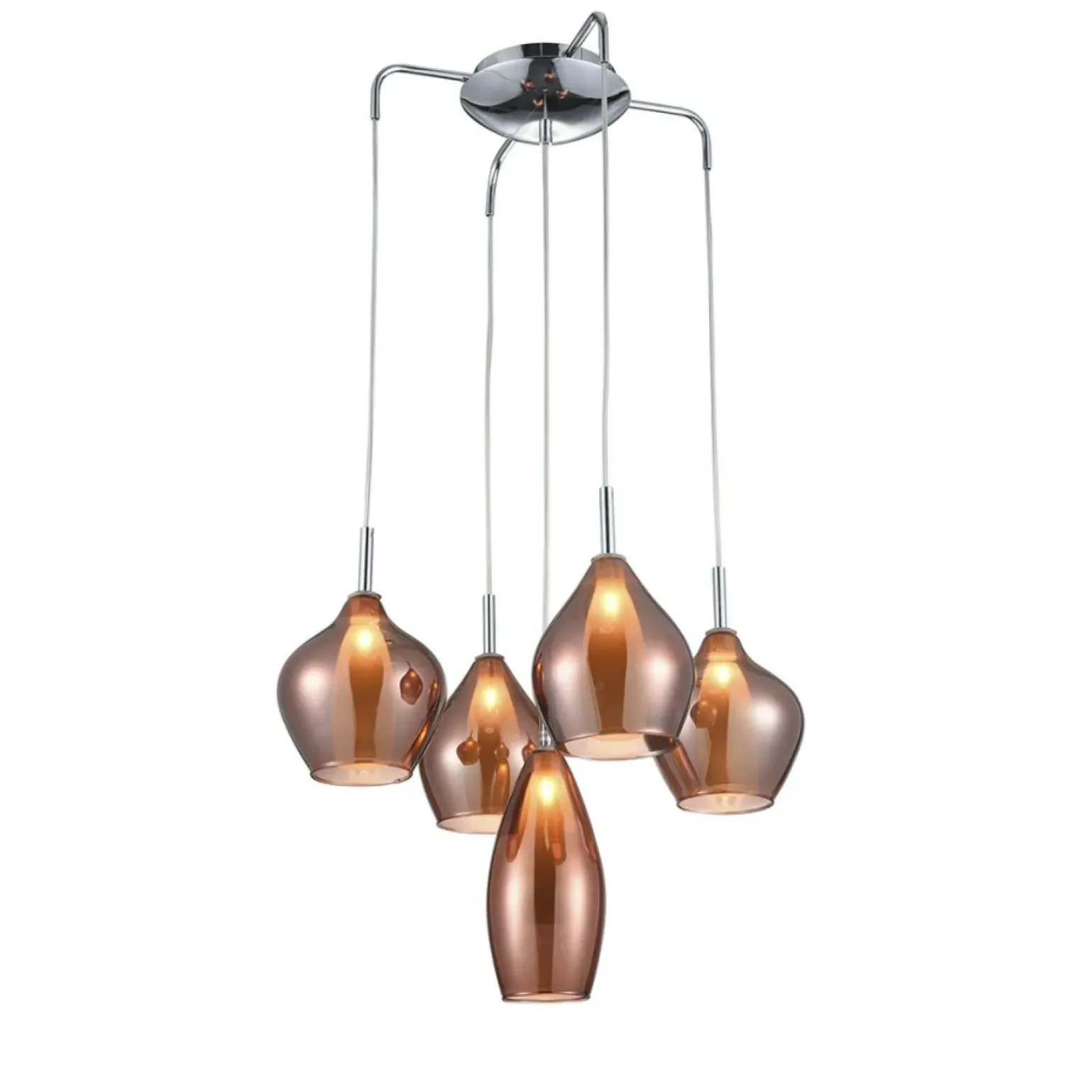 Discount Lampa wisząca z mi kloszami AZ3172 AMBER | Kaja Oświetlenie Żyrandole Nowoczesne