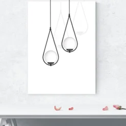 Store Lampa wisząca z mlecznymi kloszami K-4771 NEVE BLACK | Kaja Żyrandole Nowoczesne