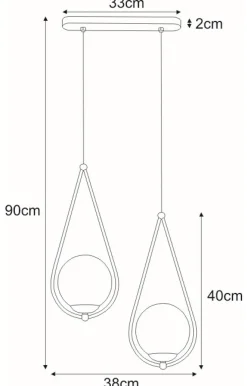 Store Lampa wisząca z mlecznymi kloszami K-4771 NEVE BLACK | Kaja Żyrandole Nowoczesne