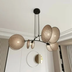 Cheap Lampa wisząca z naturalnymi abażurami 1328/4 MOTIF | Kaja Oświetlenie Żyrandole Nowoczesne