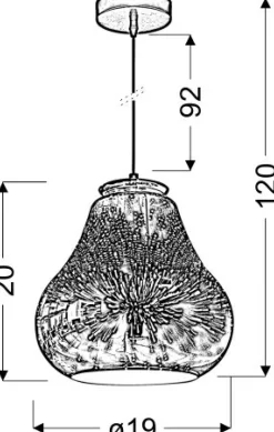 Sklep Kaja Lampa wisząca z m kloszem 31-56108 GALACTIC | Kaja