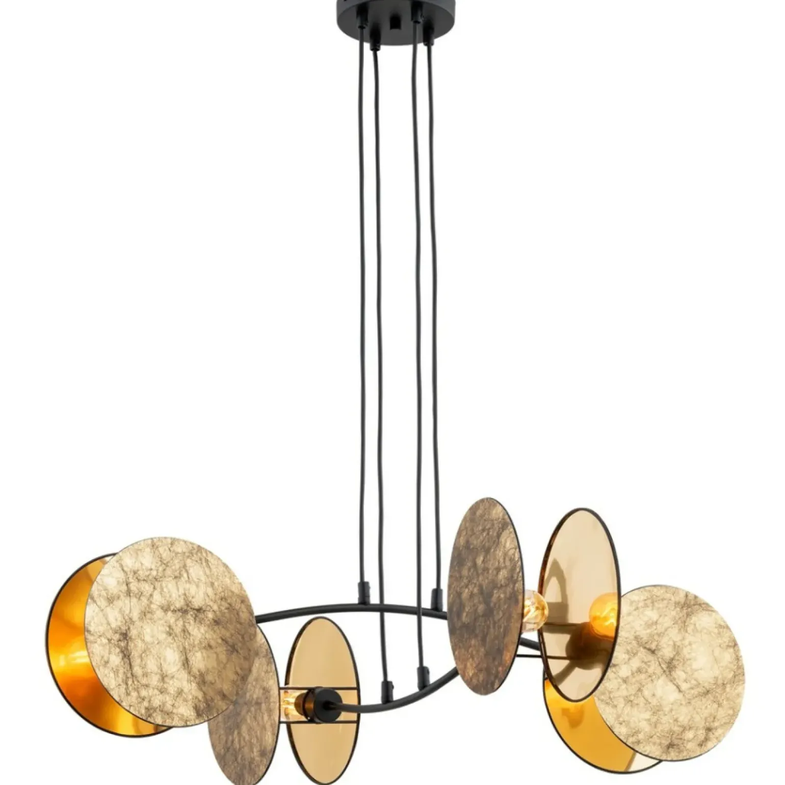 Store Lampa wisząca z nietypowymi abażurami 1326/4 MOTIF | Kaja Oświetlenie Żyrandole Nowoczesne
