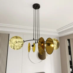 Store Lampa wisząca z nietypowymi abażurami 1326/4 MOTIF | Kaja Oświetlenie Żyrandole Nowoczesne