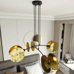 Store Lampa wisząca z nietypowymi abażurami 1326/4 MOTIF | Kaja Oświetlenie Żyrandole Nowoczesne