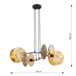 Store Lampa wisząca z nietypowymi abażurami 1326/4 MOTIF | Kaja Oświetlenie Żyrandole Nowoczesne