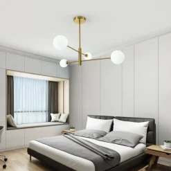 Store Lampa wisząca z obrotowymi ramionami LP-002/4P DORADO | Kaja Żyrandole Nowoczesne