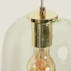 Best Lampa wisząca z obłymi, szklanymi kloszami ABR-3SKCLA CLARO | Kaja Żyrandole Nowoczesne