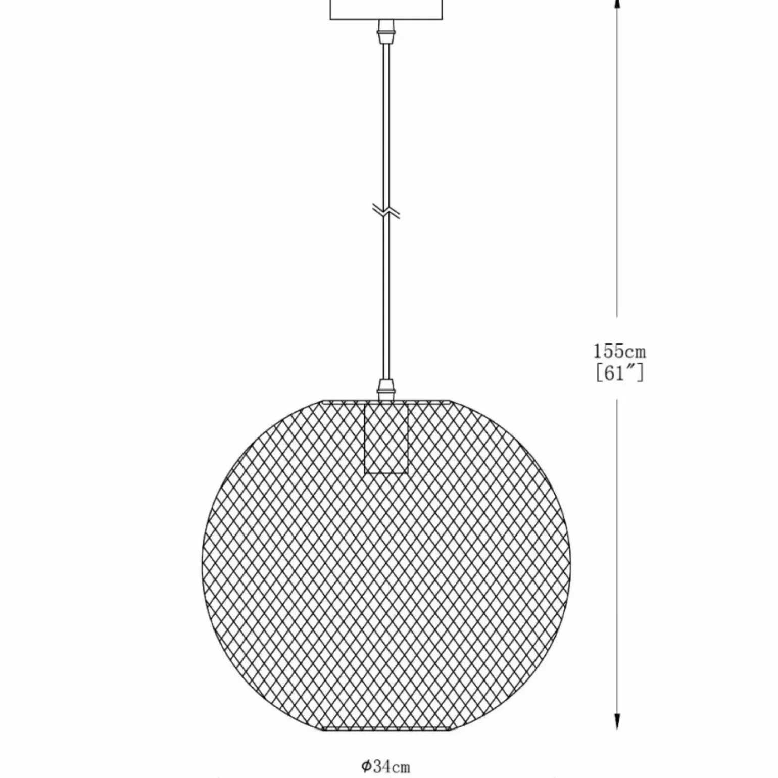 Online Lampa wisząca z okrągłym, drucianym kloszem ZM A8129L-BK z serii ORION Żyrandole Nowoczesne