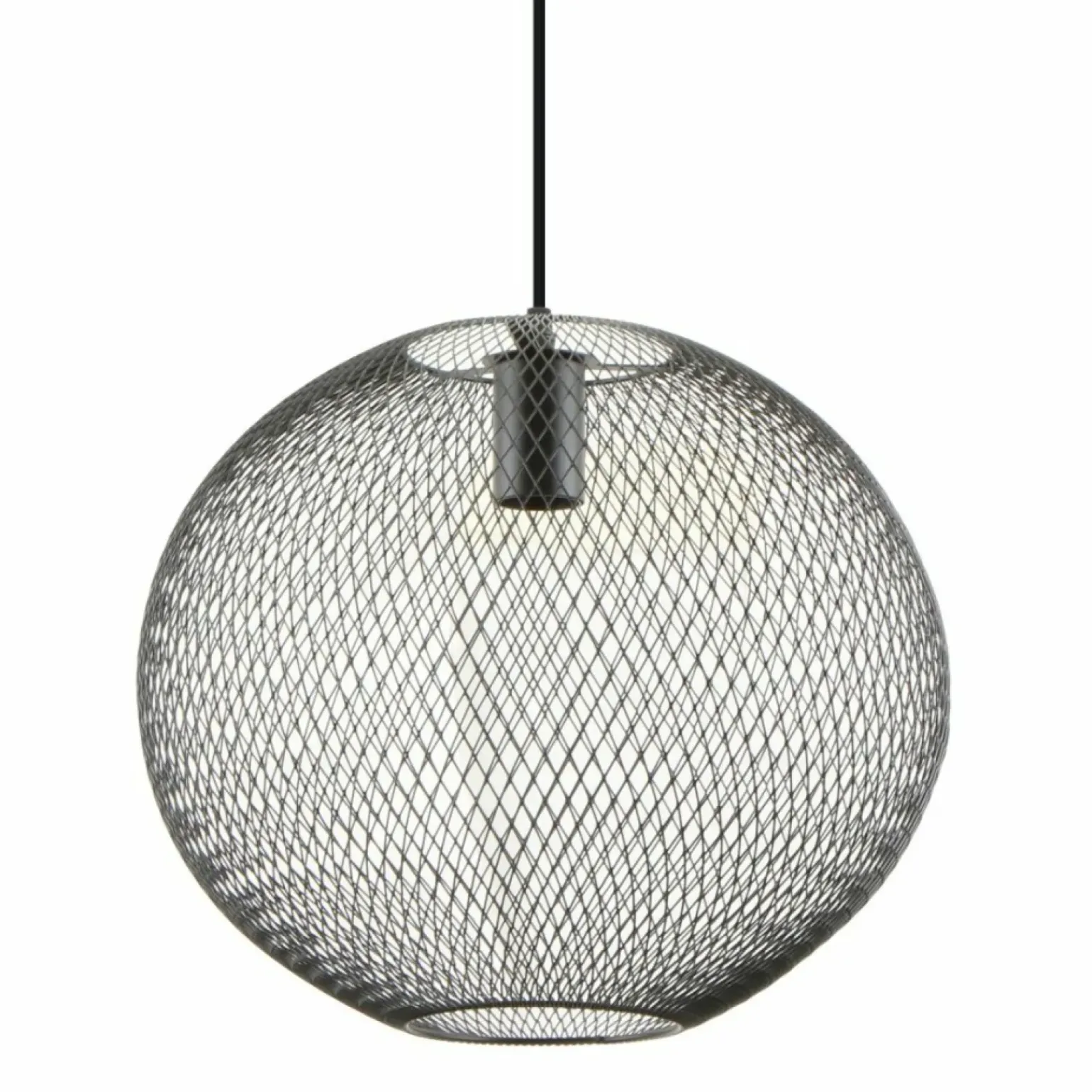 Online Lampa wisząca z okrągłym, drucianym kloszem ZM A8129L-BK z serii ORION Żyrandole Nowoczesne