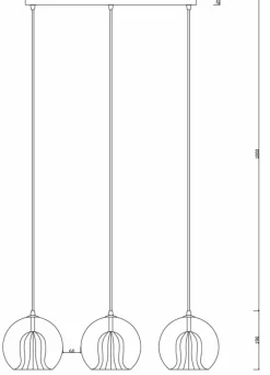 Cheap Lampa wisząca z okrągłymi kloszami, nad stół LP-133/3L z serii ARETTE Żyrandole Nowoczesne