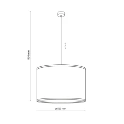 Hot Lampa wisząca z ozdobnym abażurem eco TK 4727 z serii LIBERIA | Kaja Żyrandole Nowoczesne