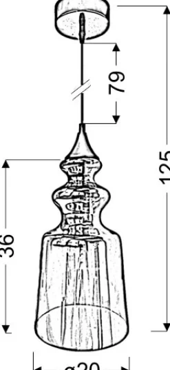 Sklep Kaja Lampa wisząca z ozdobnym kloszem 31-51837 OXELO | Kaja Oświetlenie