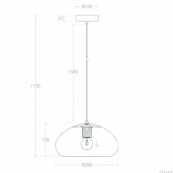 Cheap Lampa wisząca z ozdobnym kloszem ABR-LWCM-E27 TESORO | Kaja Żyrandole Nowoczesne