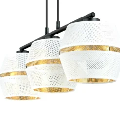 Best Lampa wisząca z perforowanymi abażurami, nad stół 1184/3 z serii MALIA Żyrandole Nowoczesne