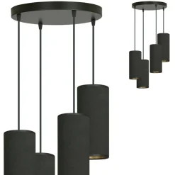 Best Lampa wisząca z pięcioma abażurami 1067/4PREM BENTE PREMIUM | Kaja Żyrandole Nowoczesne