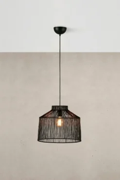 Best Sale Lampa wisząca z plecionym abażurem, do kuchni 108668 CAPANNA | Kaja Żyrandole Nowoczesne