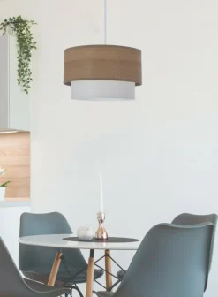 Outlet Lampa wisząca z podwójnym abażurem, biała 31-21694 z serii RUBEN | Kaja Oświetle Żyrandole Nowoczesne