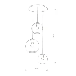Shop Lampa wisząca z przymi kloszami 7641 | Kaja Oświetlenie Żyrandole Nowoczesne