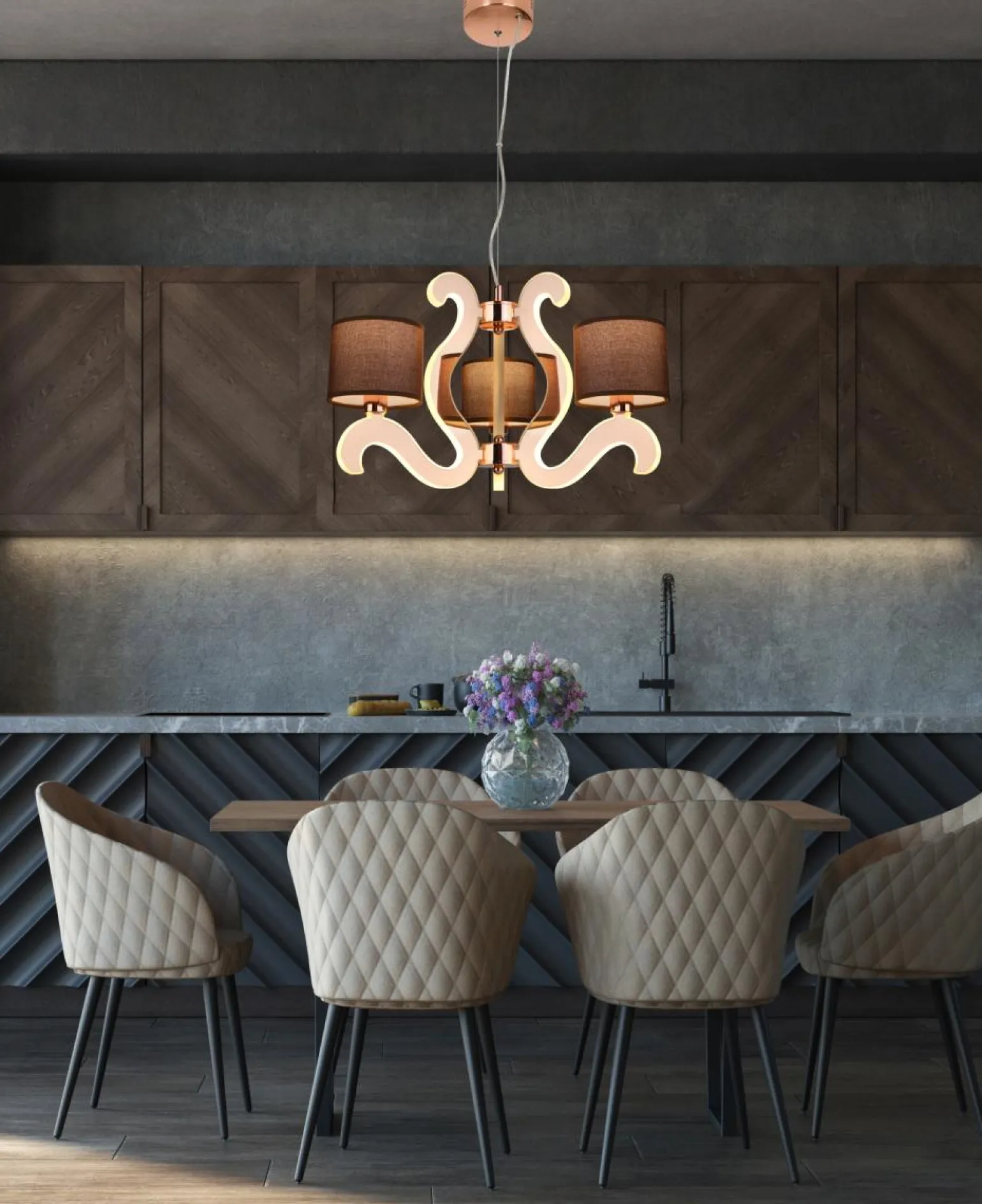 Sklep Kaja Lampa wisząca z ramionami LED 33-33888 AMBROSIA | Kaja Oświetlenie