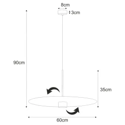 Best Sale Lampa wisząca z regulacją kąta świecenia K-5458 z serii BURGAS Żyrandole Nowoczesne