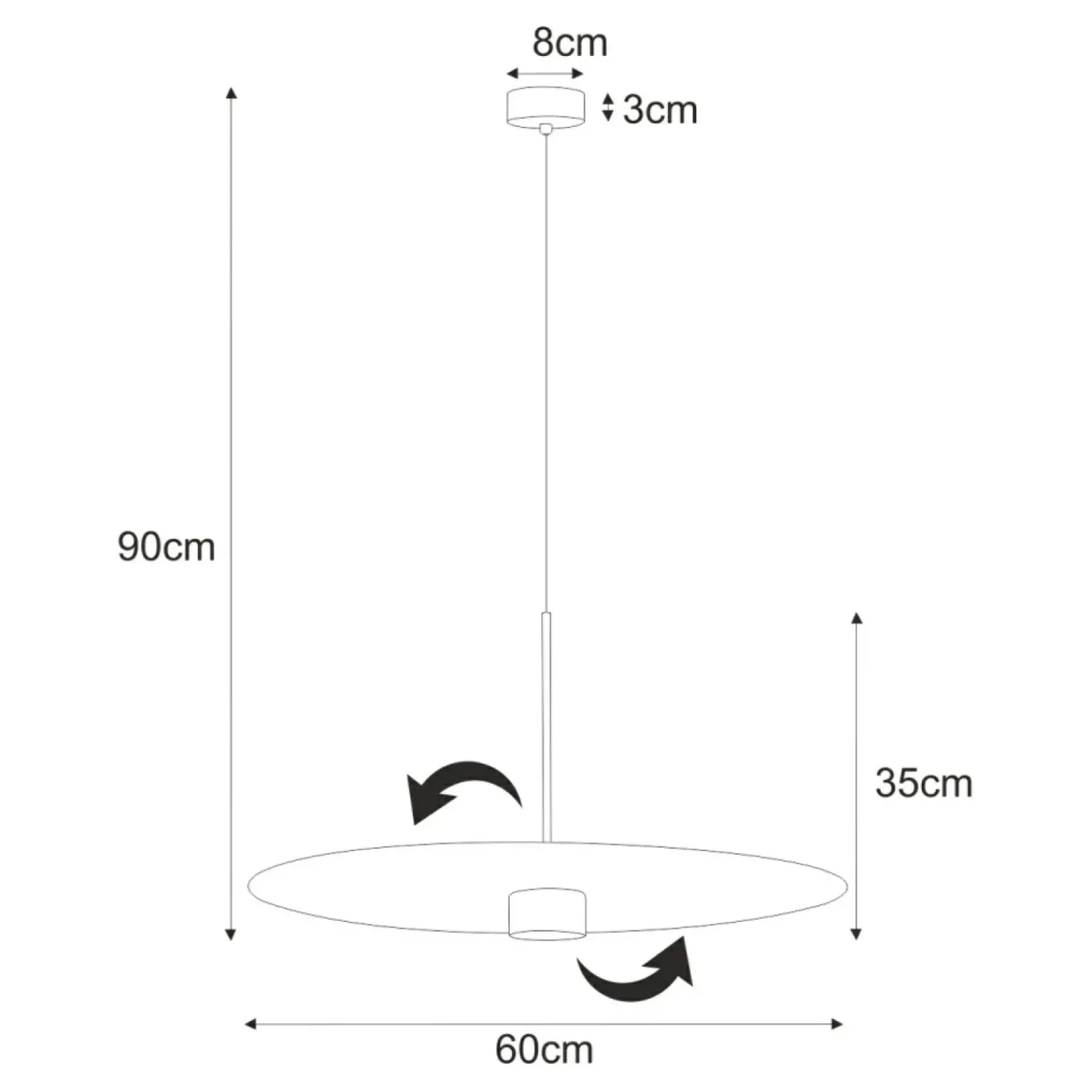Best Sale Lampa wisząca z regulacją kąta świecenia K-5458 z serii BURGAS Żyrandole Nowoczesne